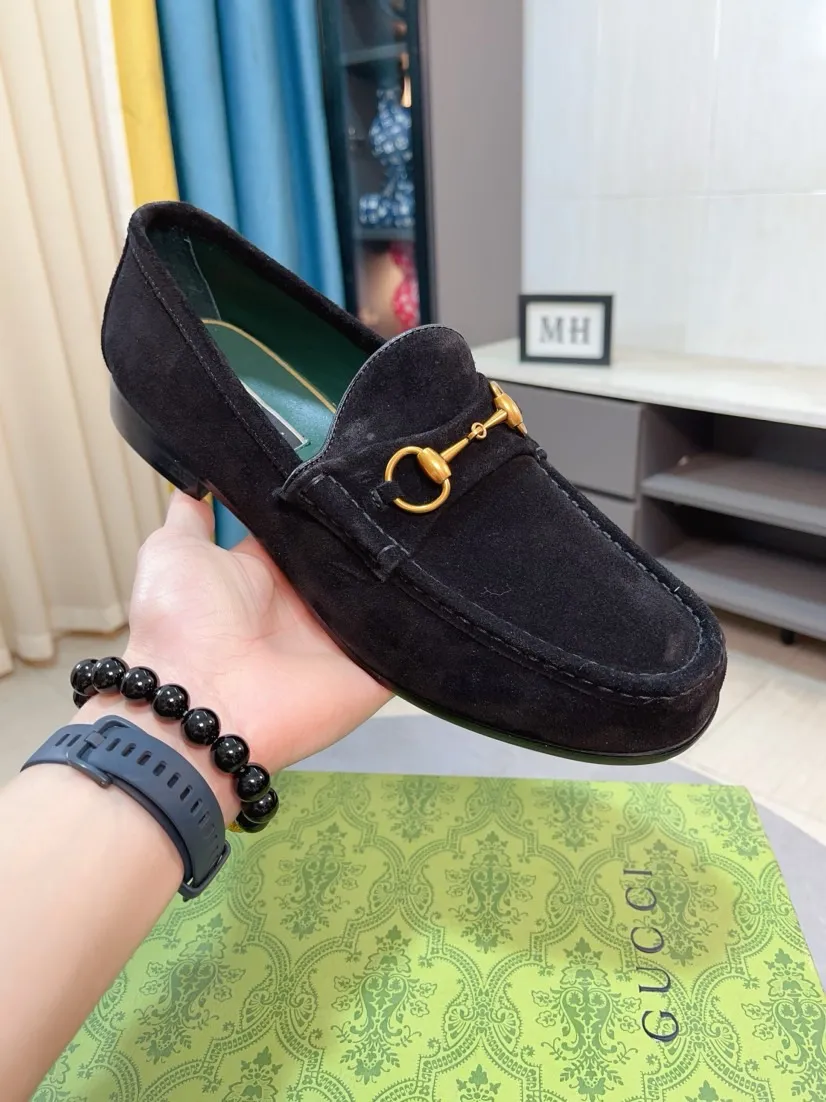 Men's Men's Shoes💰560🌹🌹[GUCCI] Gucci leather shoes are the most popular classic. Synchronized with the official website, the upper is made of Italian first-layer cowhide ➕cowhide lining, with unique brand and unique craftsmanship. Highlighting the hot style of the new year. Stop hesitating, stop wandering, get it now. Number: 38--44